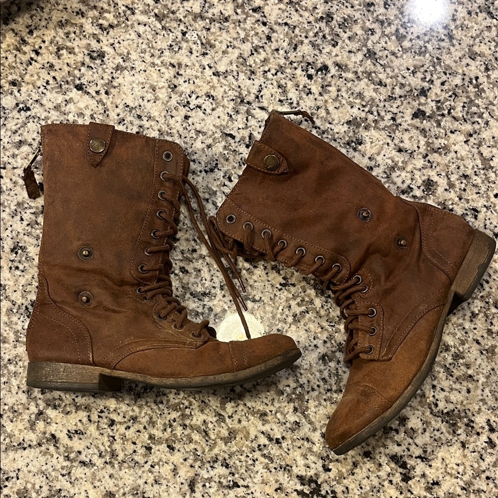 Stylish Brown Combat Boots for Women